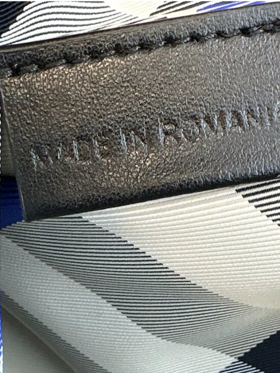 Burberry  Shield Check Nylon Backpack Grey